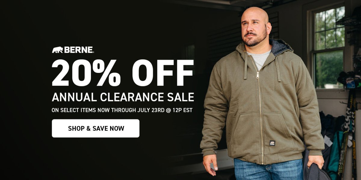 20% Off Annual Clearance Sale