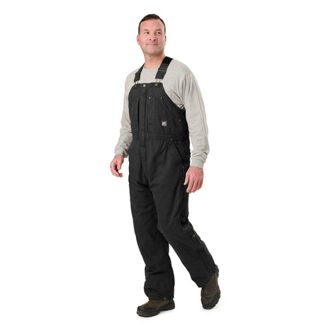 B377BK Heartland Insulated Washed Duck Bib Overall