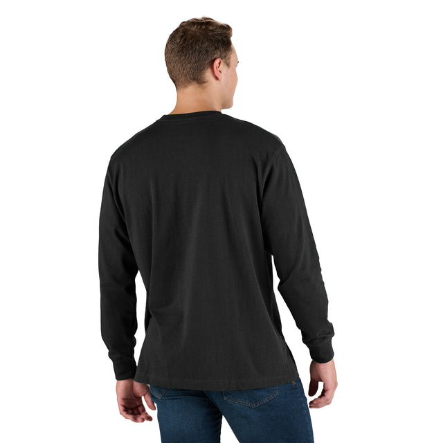 BSM72BK Highland Heavyweight Long Sleeve Pocket T-Shirt