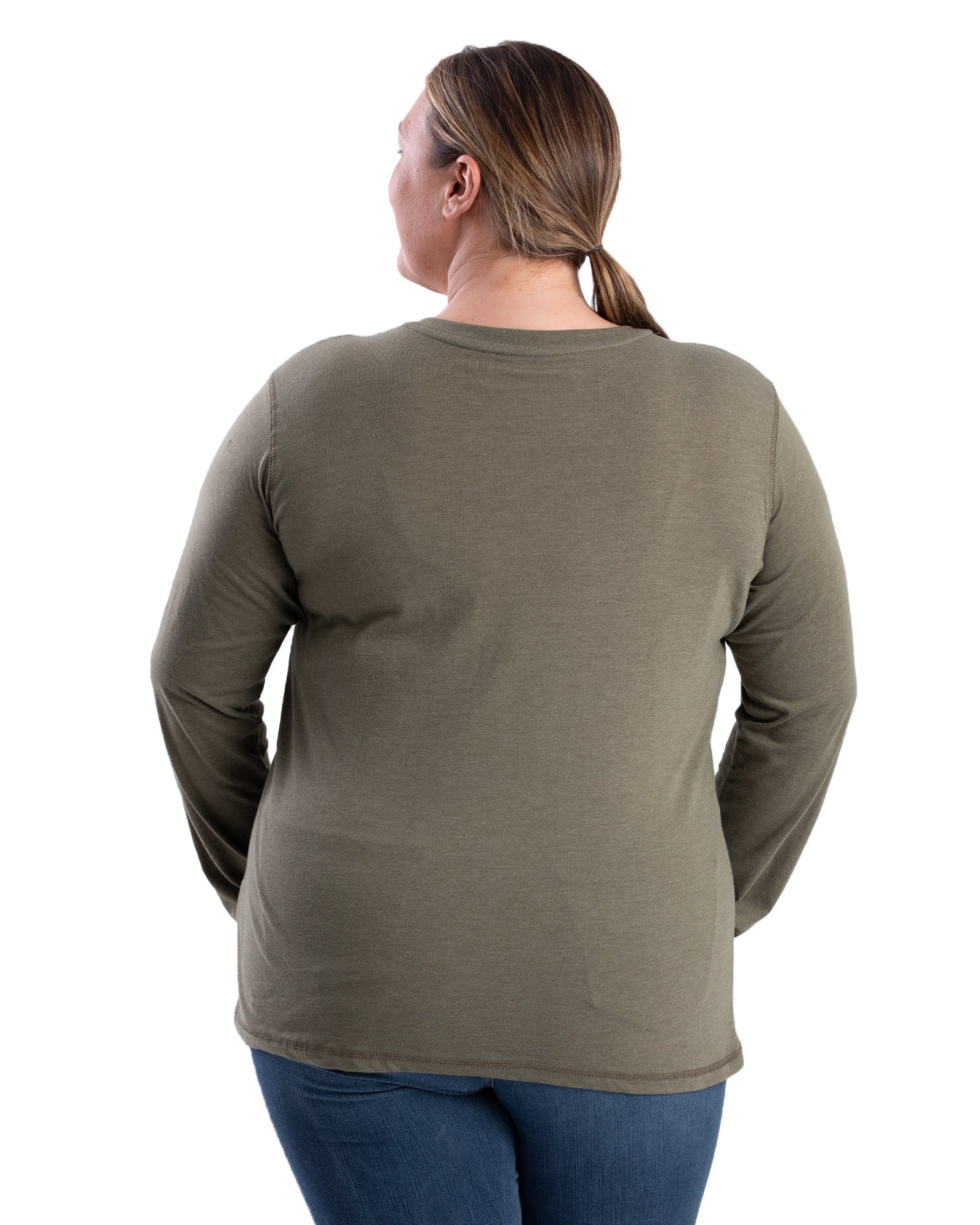 BSW42LCN Women's Performance V-Neck Long Sleeve Tee