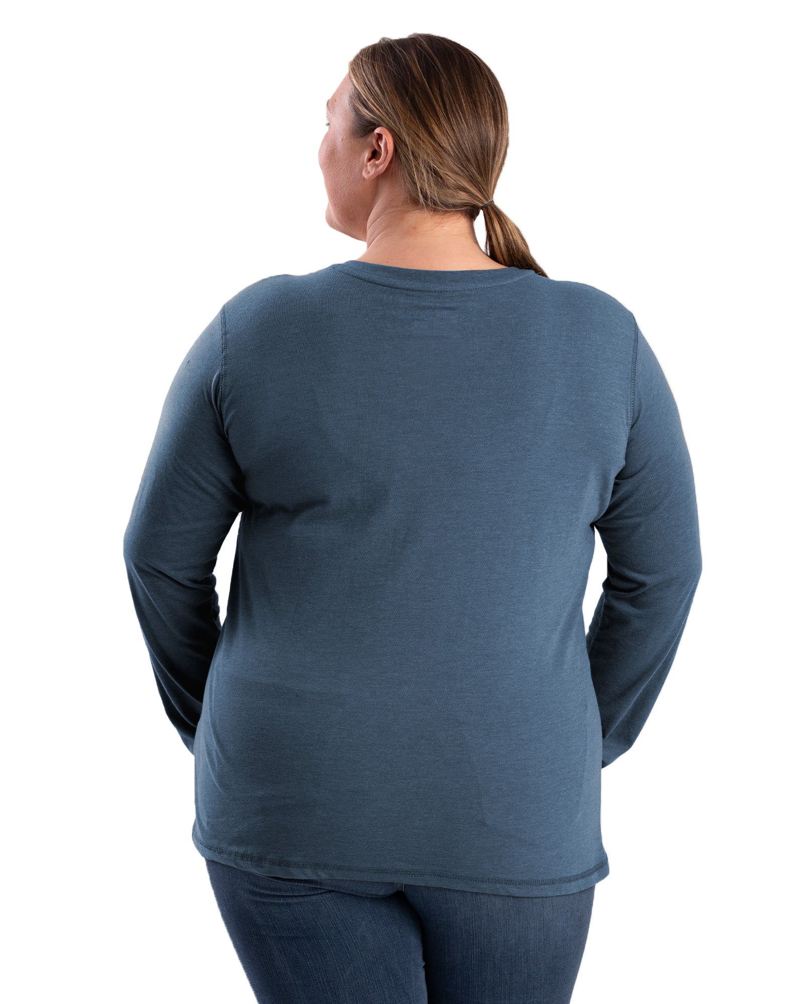 BSW42MDN Women's Performance V-Neck Long Sleeve Tee