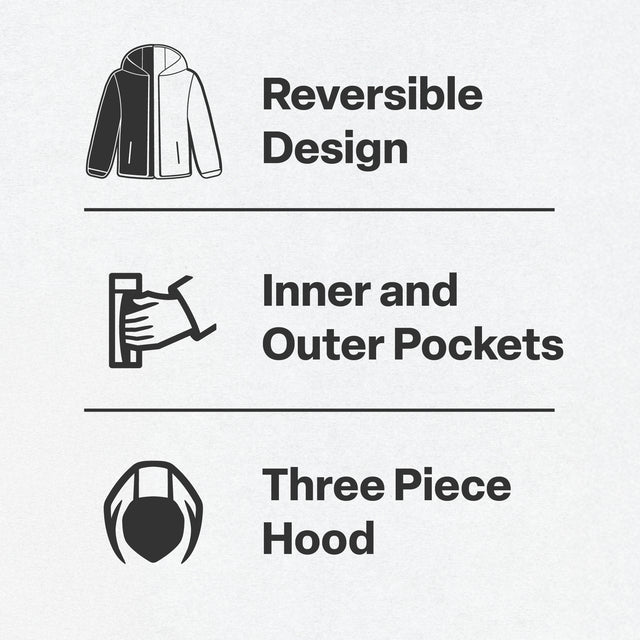 Youth Reversible Sherpa-Lined Hooded Jacket