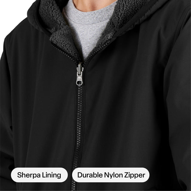 Youth Reversible Sherpa-Lined Hooded Jacket