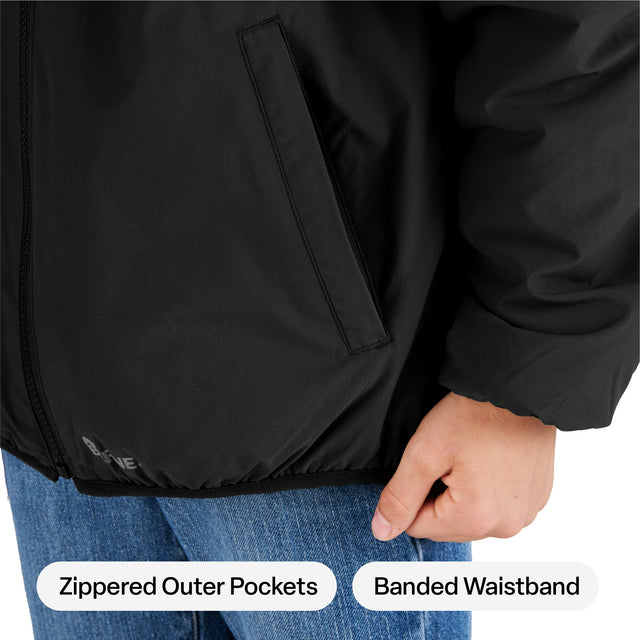 Youth Reversible Sherpa-Lined Hooded Jacket