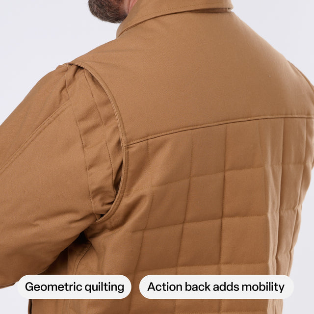 Quilted Gasoline Jacket feature detail