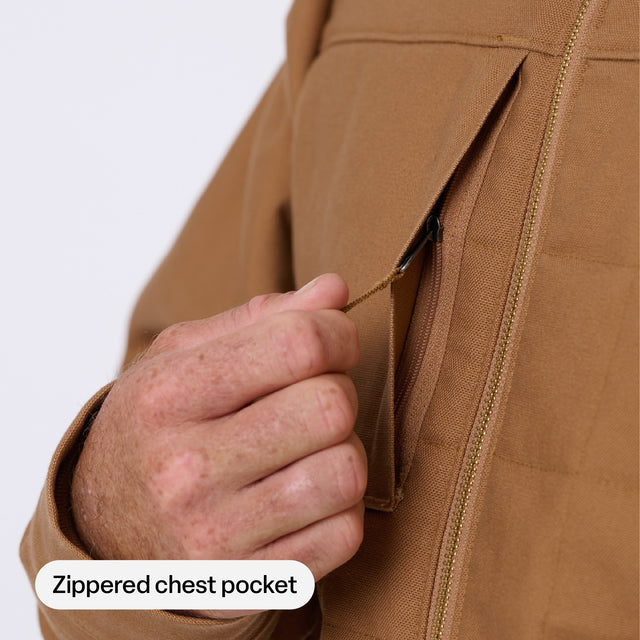 Quilted Gasoline Jacket feature detail