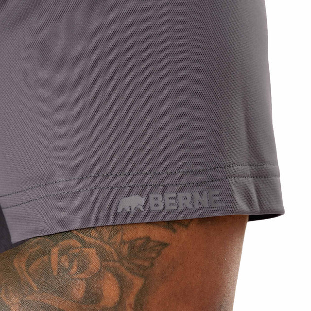 Short Sleeve Ribbed Collar Pocket Polo Shirt