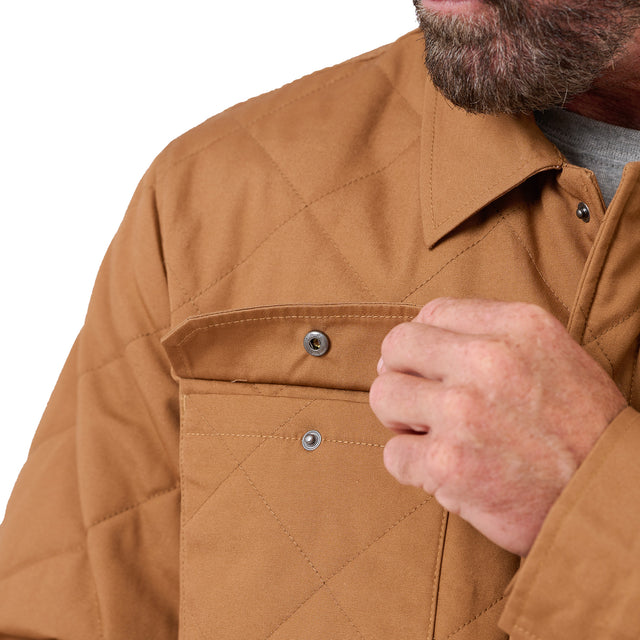 Quilted Water Repellent Shirt Jacket