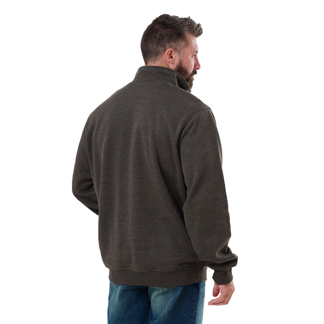 Heritage Grid Fleece-Lined Quarter-Zip Sweatshirt