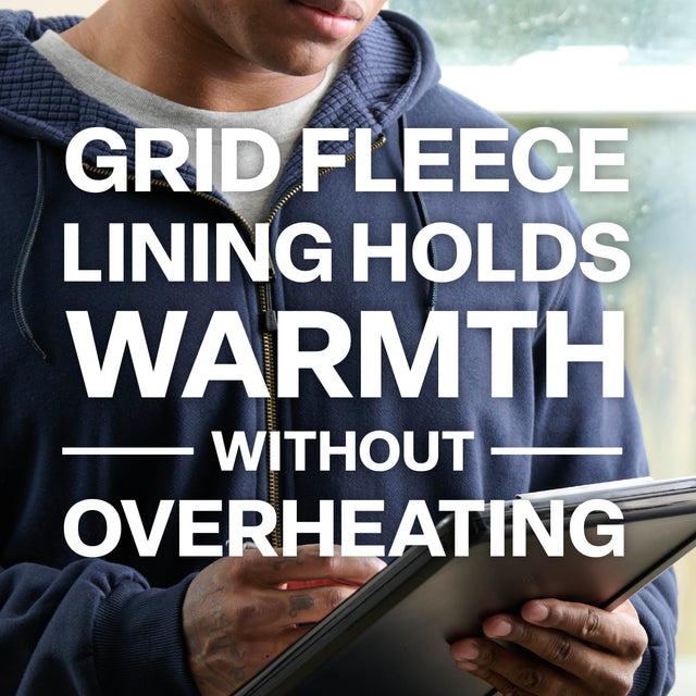 Heritage Grid Fleece-Lined Full-Zip Hooded Sweatshirt