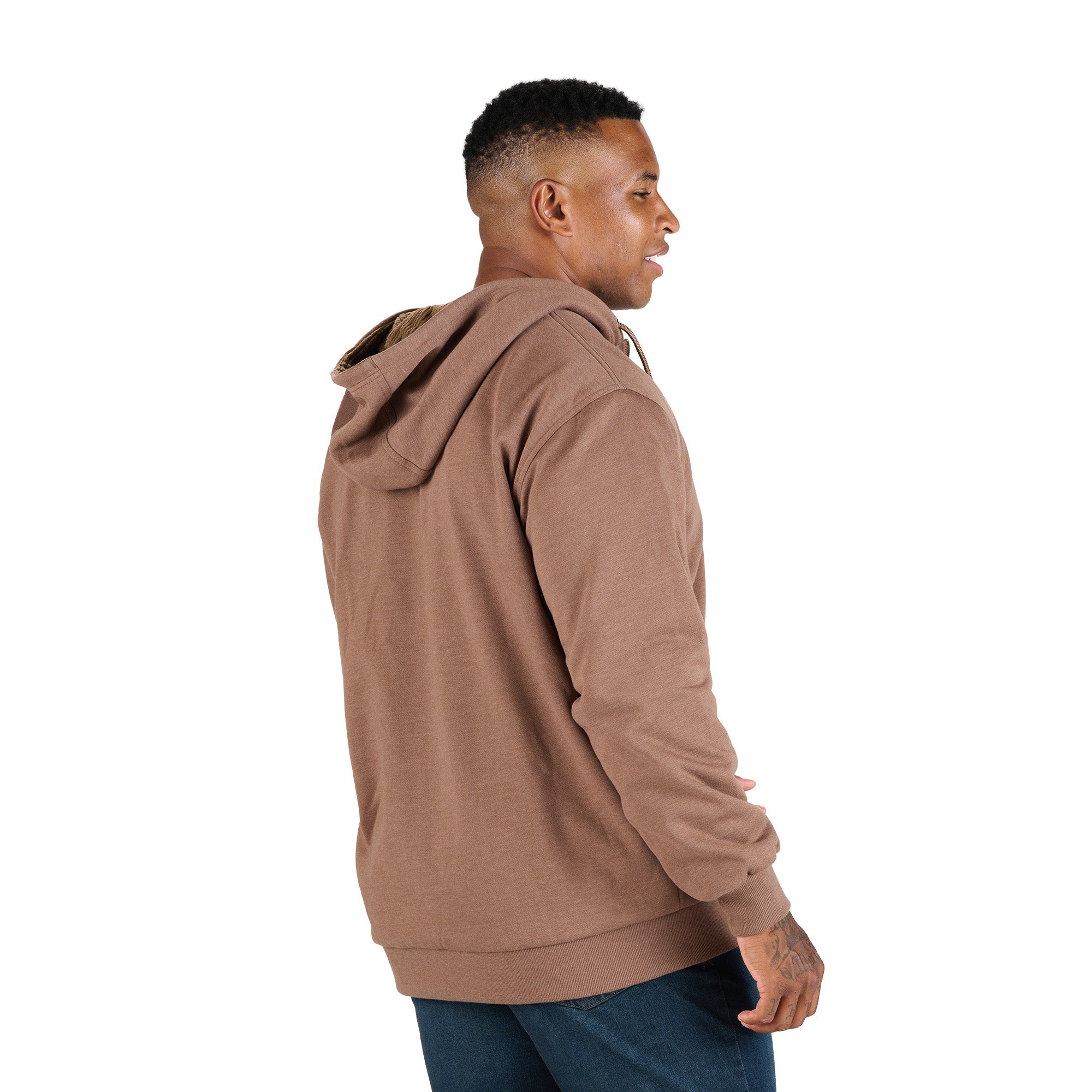 Heritage Grid Fleece-Lined Full-Zip Hooded Sweatshirt