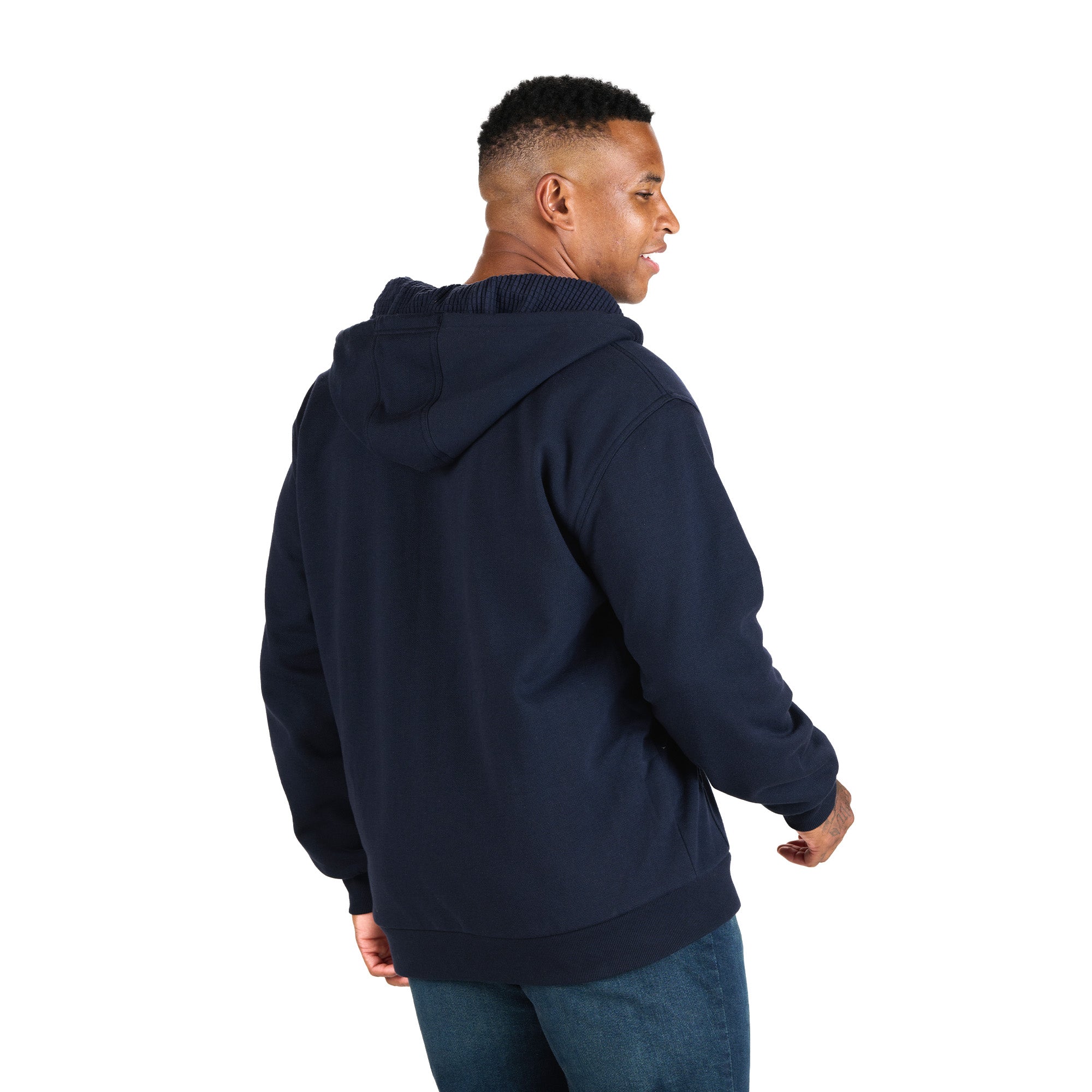 Heritage Grid Fleece-Lined Full-Zip Hooded Sweatshirt