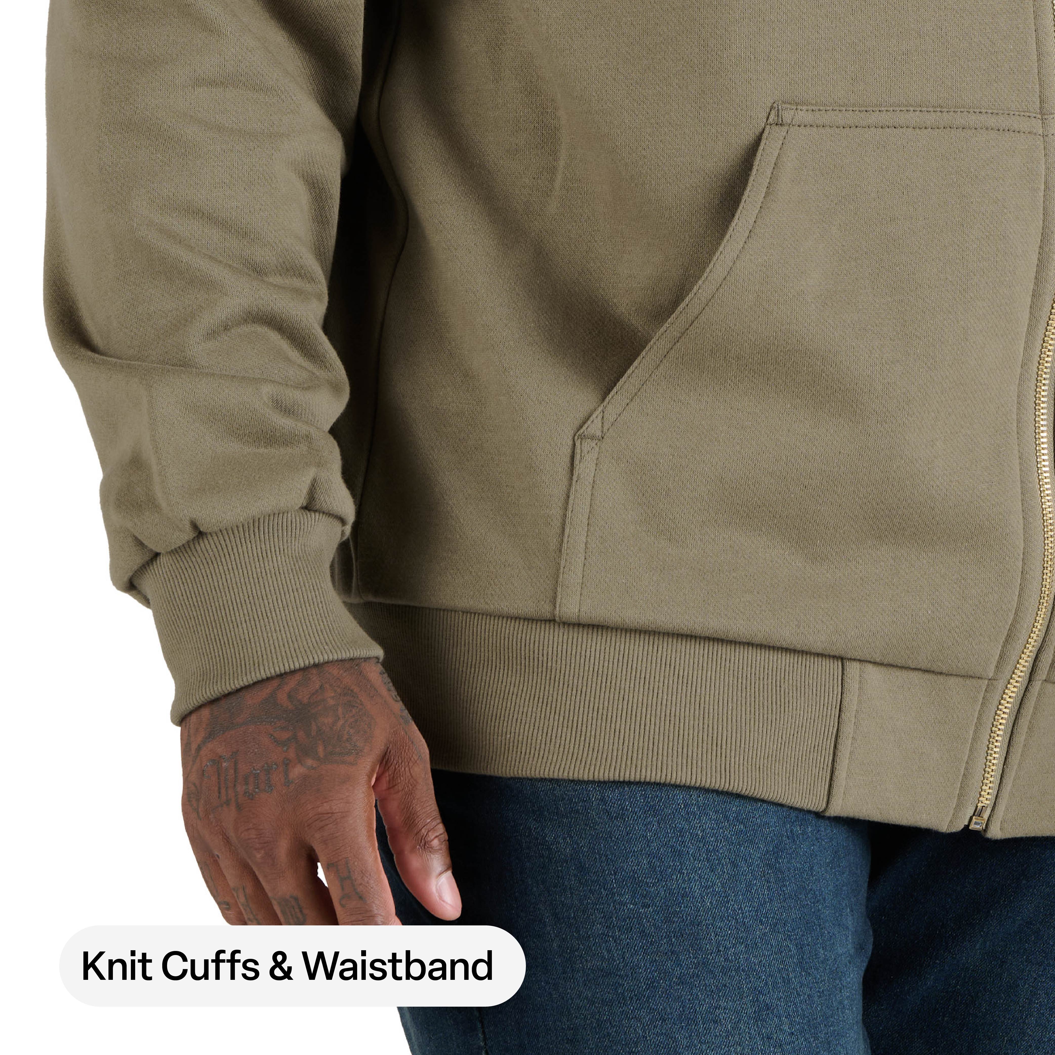 Heritage Grid Fleece-Lined Full-Zip Hooded Sweatshirt