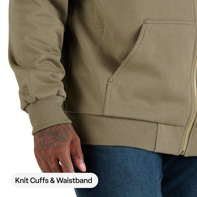 Heritage Grid Fleece-Lined Full-Zip Hooded Sweatshirt