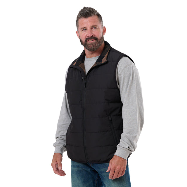 Channel Quilt Ripstop Flannel-Lined Vest