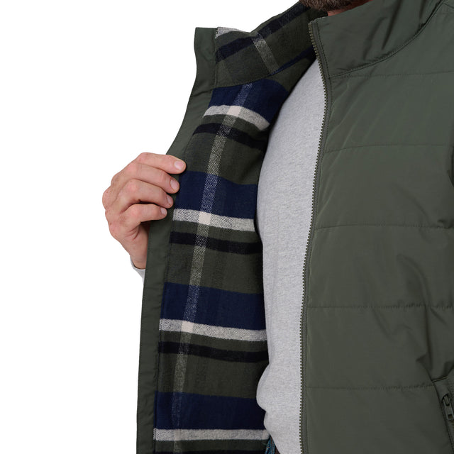 Channel Quilt Ripstop Flannel-Lined Vest