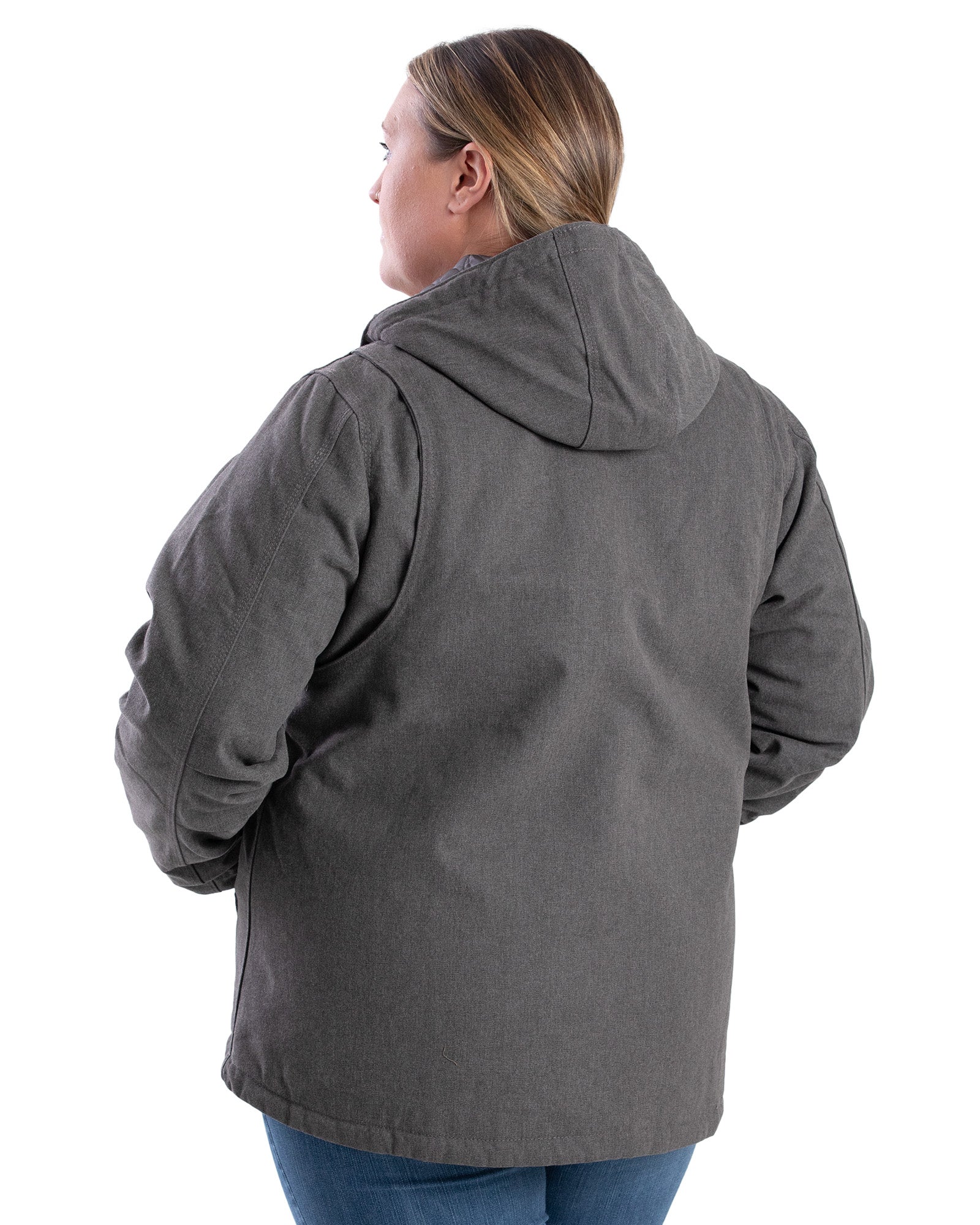 WHJ65TNM Women's Heathered Duck Hooded Jacket