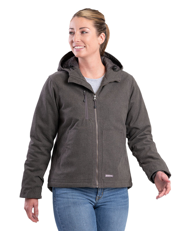 WHJ65TNM Women's Heathered Duck Hooded Jacket