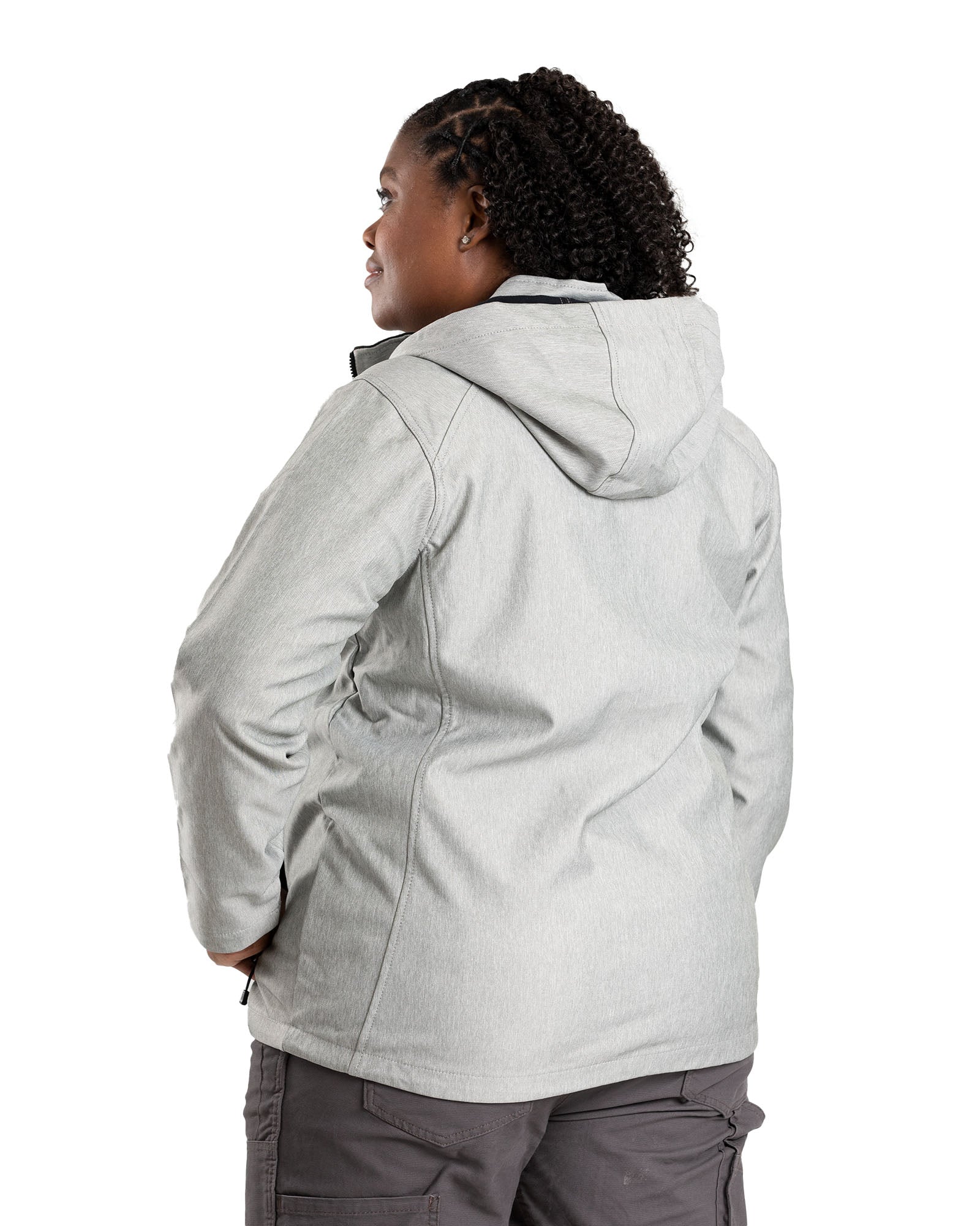 WJS301GY Women's Hooded Softshell Jacket