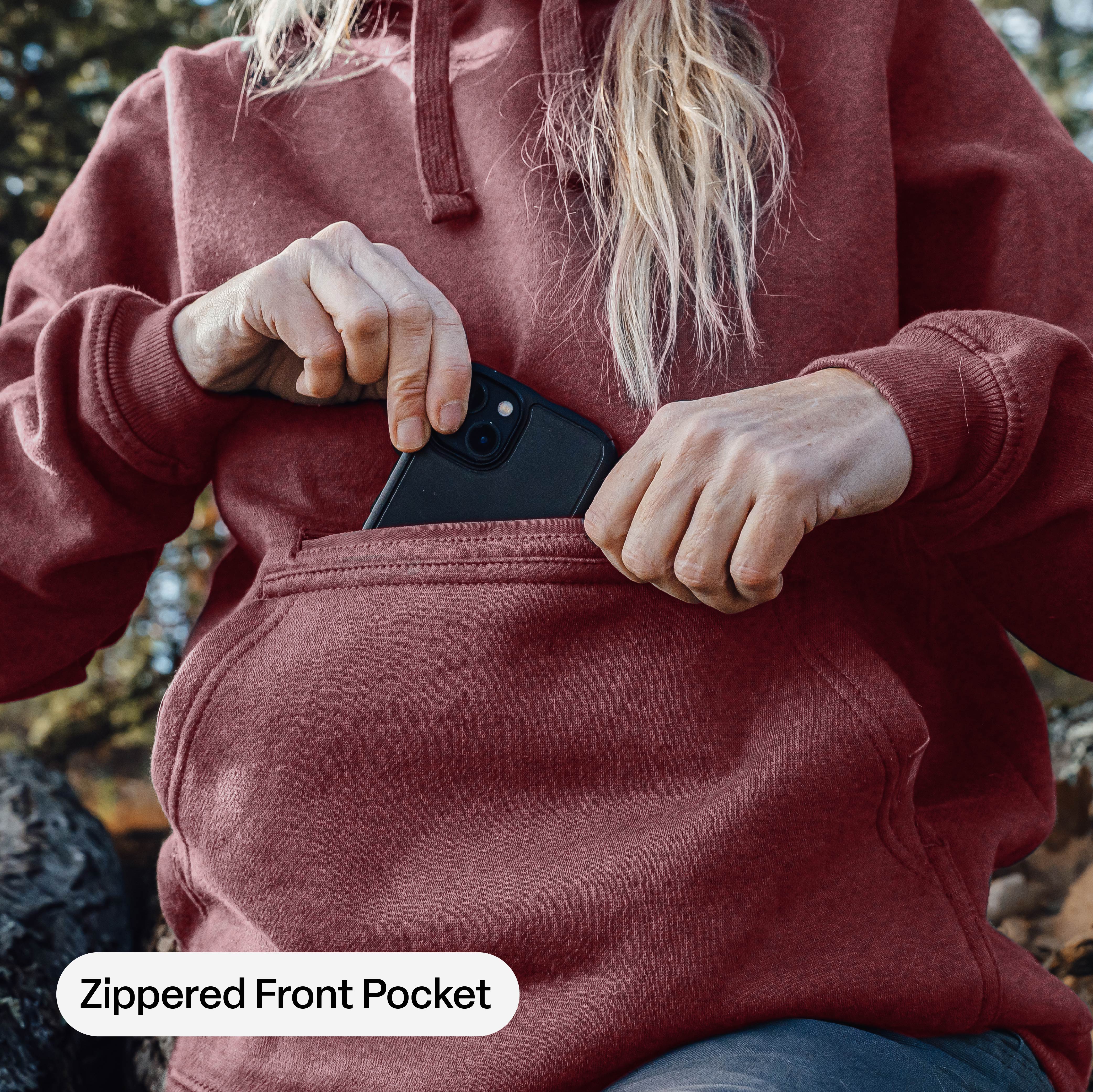 Women's Heritage Zippered Pocket Hooded Pullover Sweatshirt