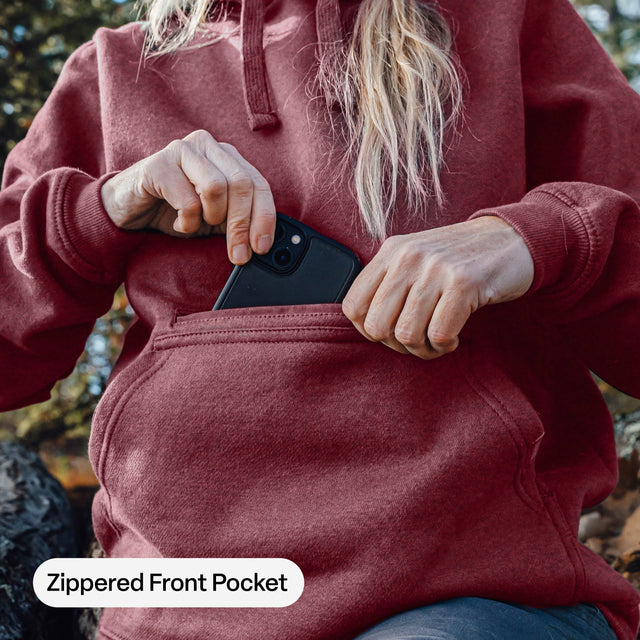 Women's Heritage Zippered Pocket Hooded Pullover Sweatshirt