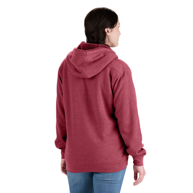 Women's Sherpa-Lined Full-Zip Hooded Sweatshirt