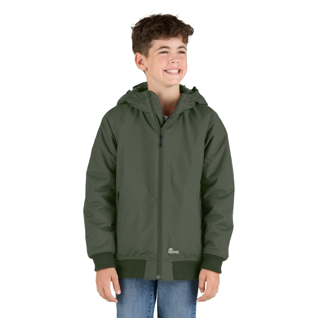 Youth Flex Nylon Insulated Hooded Jacket