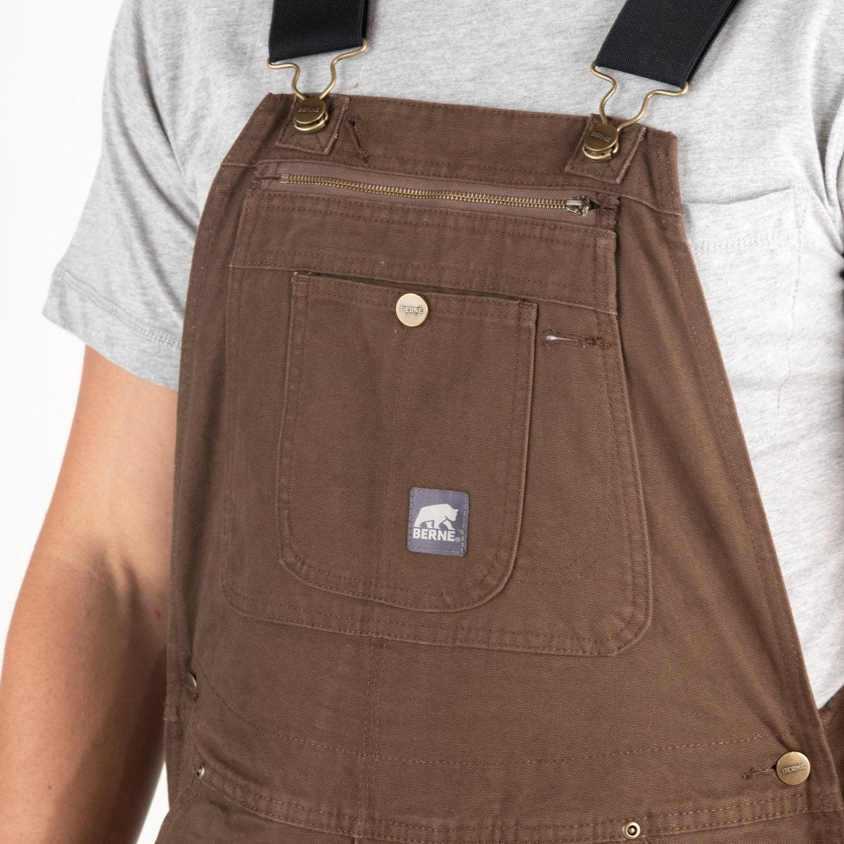 Heartland Unlined Washed Duck Bib Overall - Berne Apparel