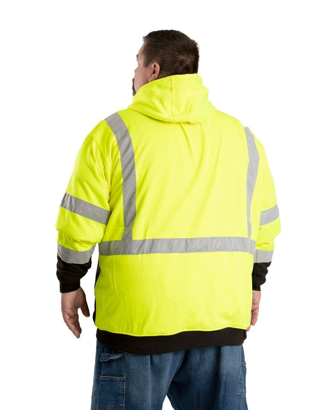 Hi Vis Class 3 Color Block Hooded Sweatshirt - Berne Apparel