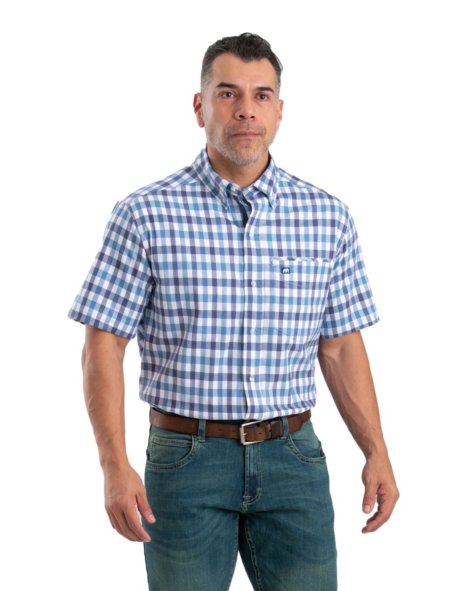 Men's Flex Short Sleeve Button Down Work Shirt - Berne Apparel