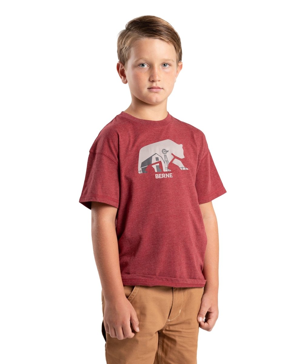 Youth Big Bear Barn T-Shirt - Berne Apparel