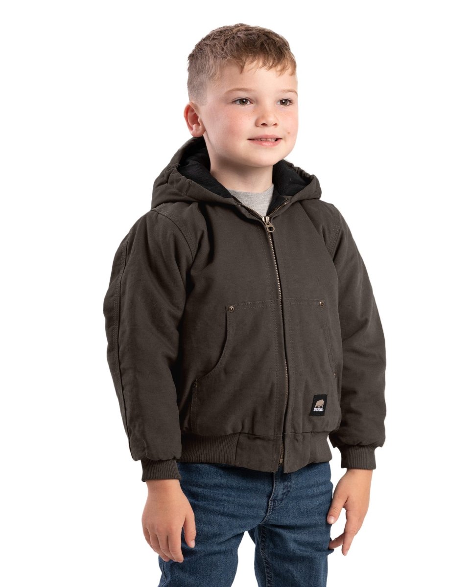 Youth Softstone Duck Hooded Jacket - Berne Apparel