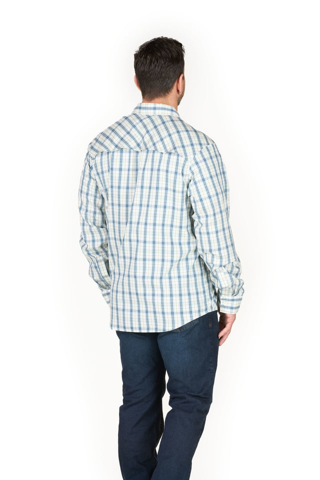 Flex UPF Button Down Plaid Long Sleeve Shirt
