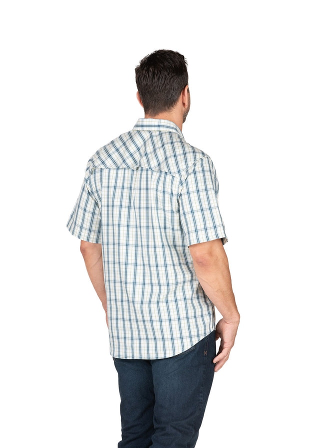 Flex UPF Button Down Plaid Short Sleeve Shirt