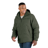 Channel Quilt Ripstop Hooded Jacket