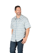 Flex UPF Button Down Plaid Short Sleeve Shirt