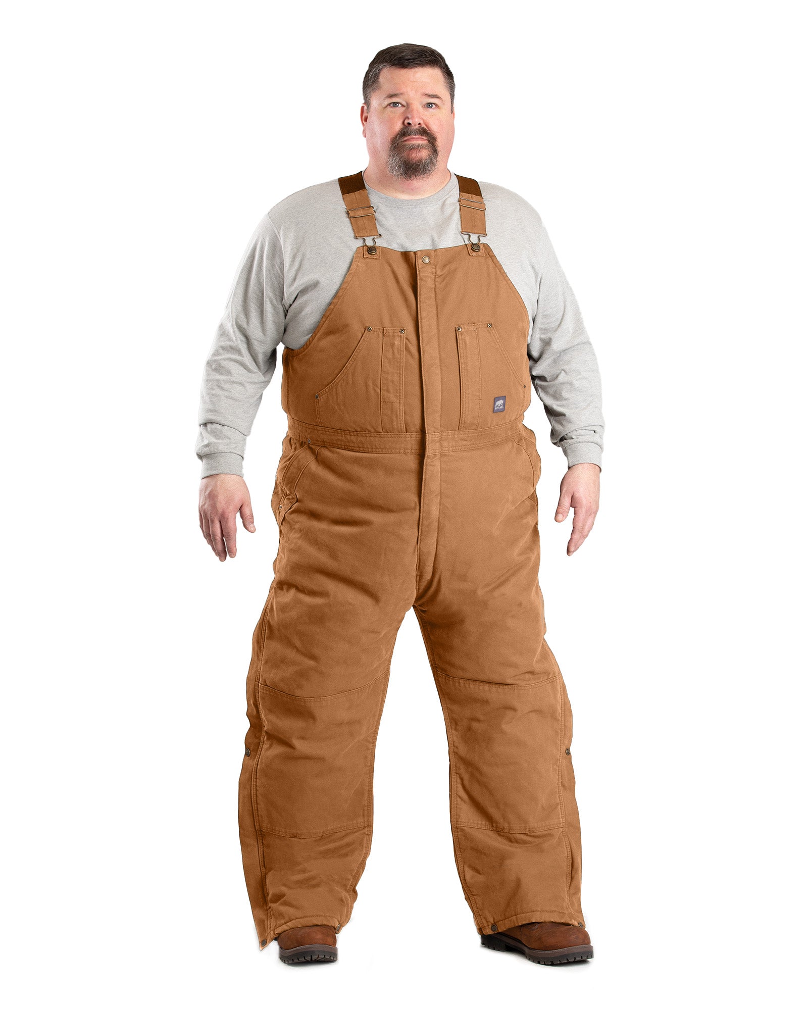 Carhartt Washed Duck Insulated Bib Overalls Size L Regular in Dark Brown 2024