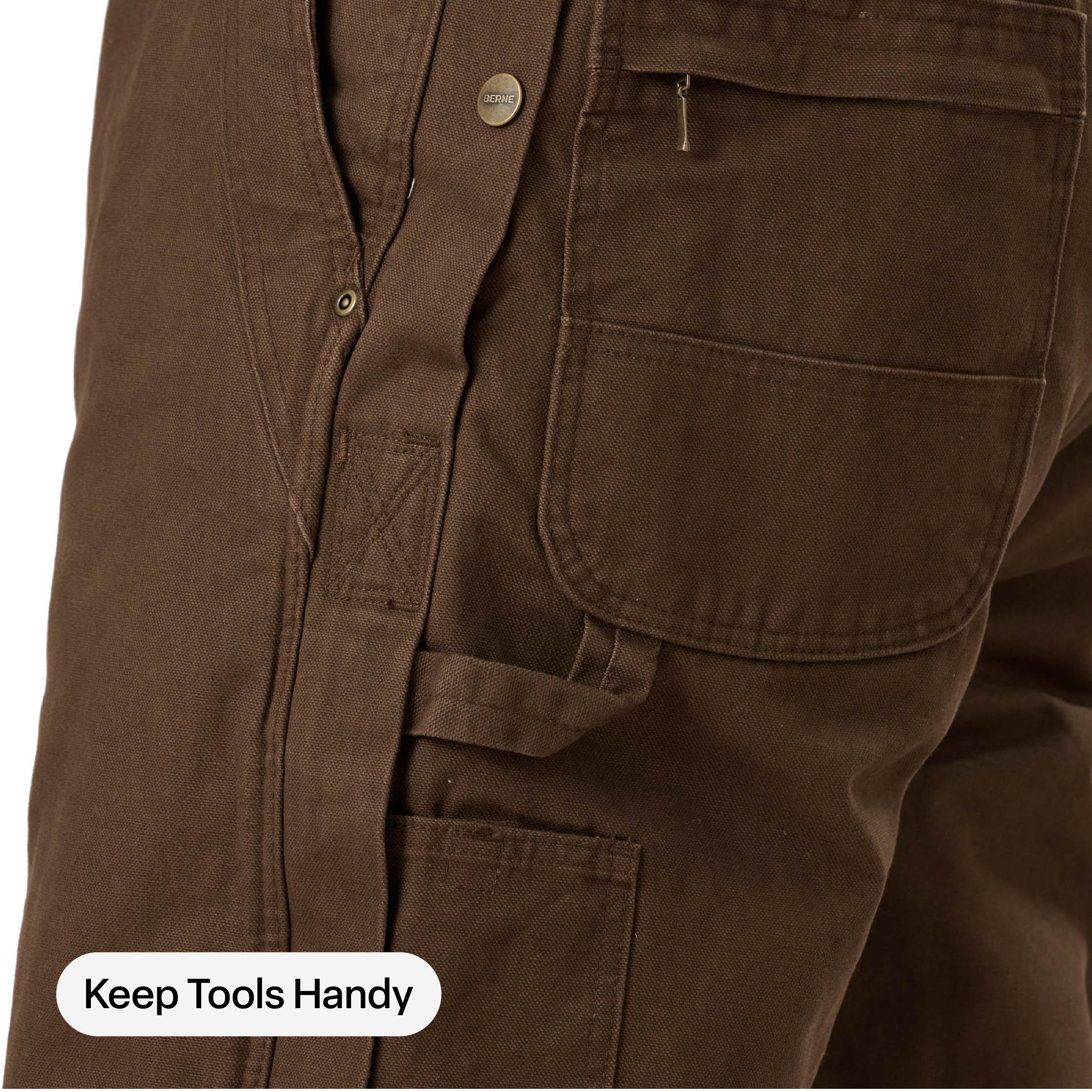 Men's Work Insulated Washed Duck Bib Overall – Berne Apparel