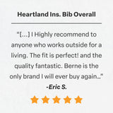 Heartland Insulated Washed Duck Bib Overall