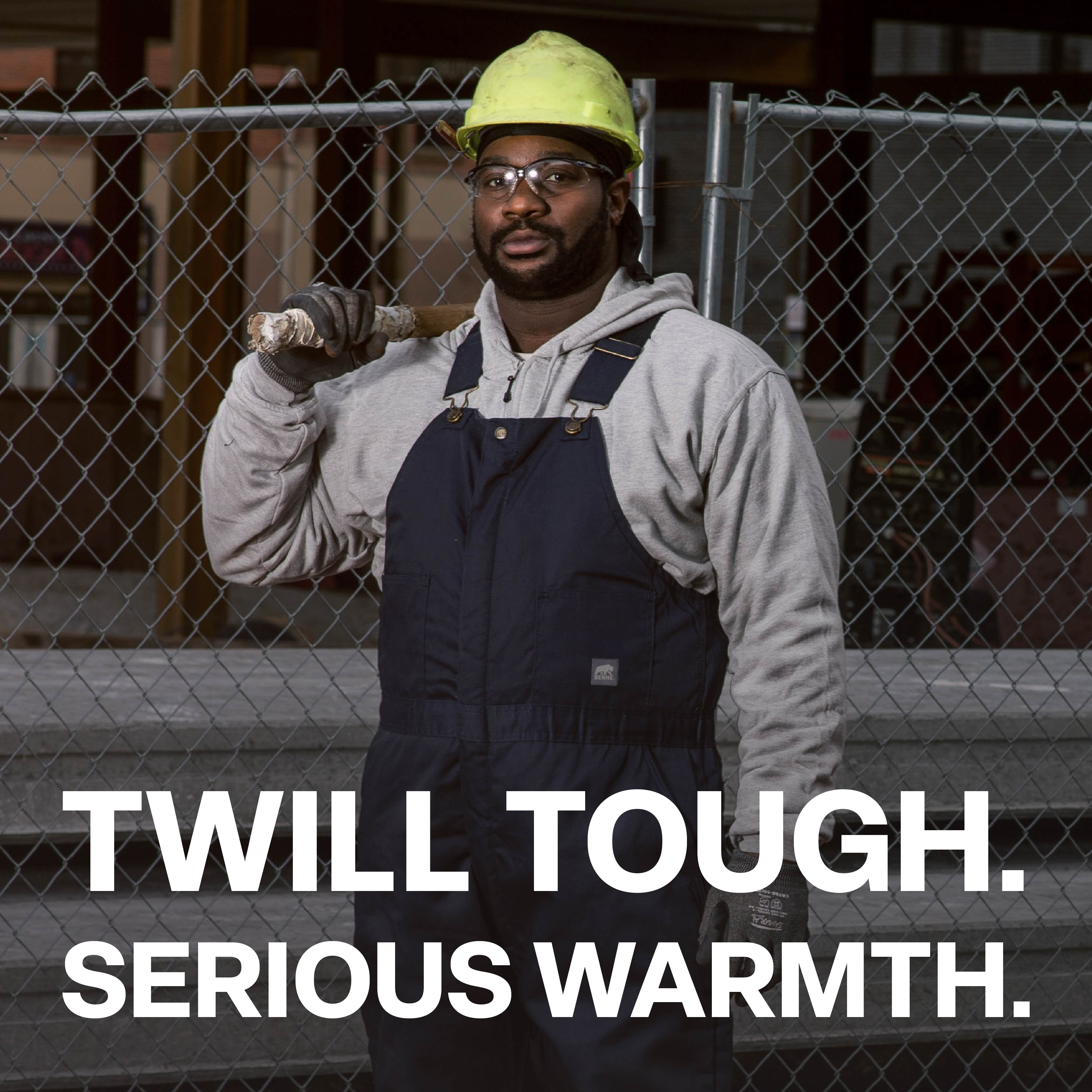 Men's Warm Insulated Twill Work Bib Overall – Berne Apparel