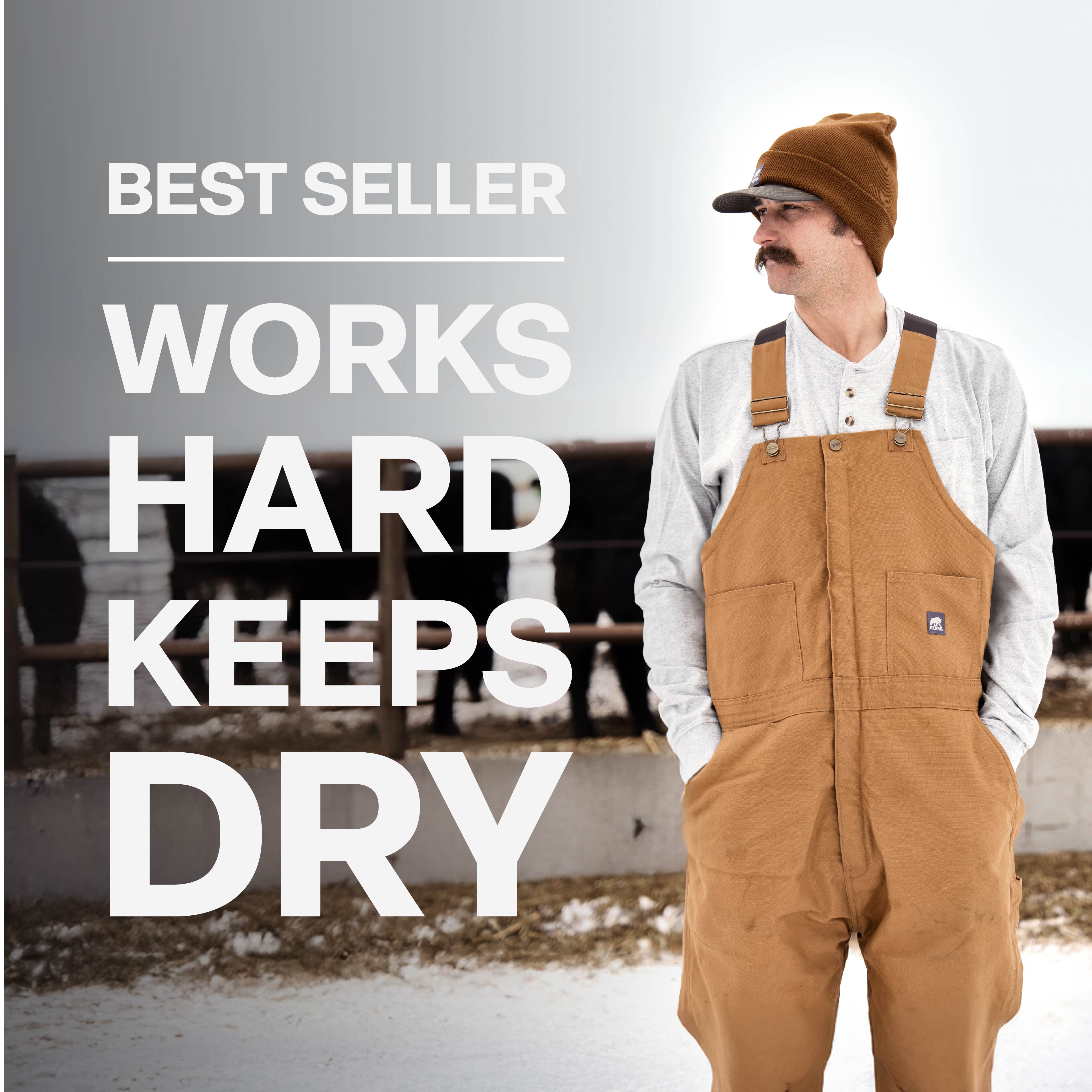 Men's Insulated Duck Bib Overalls for Winter – Berne Apparel