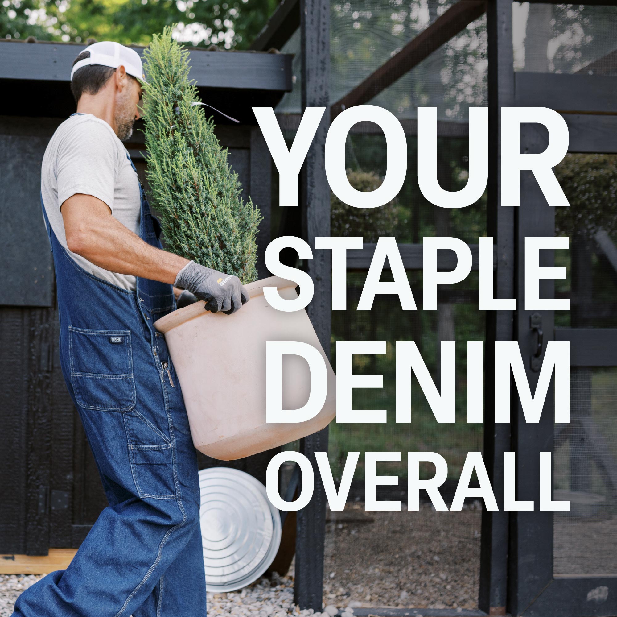 Men's Unlined Stone Washed Denim Bib Overall – Berne Apparel
