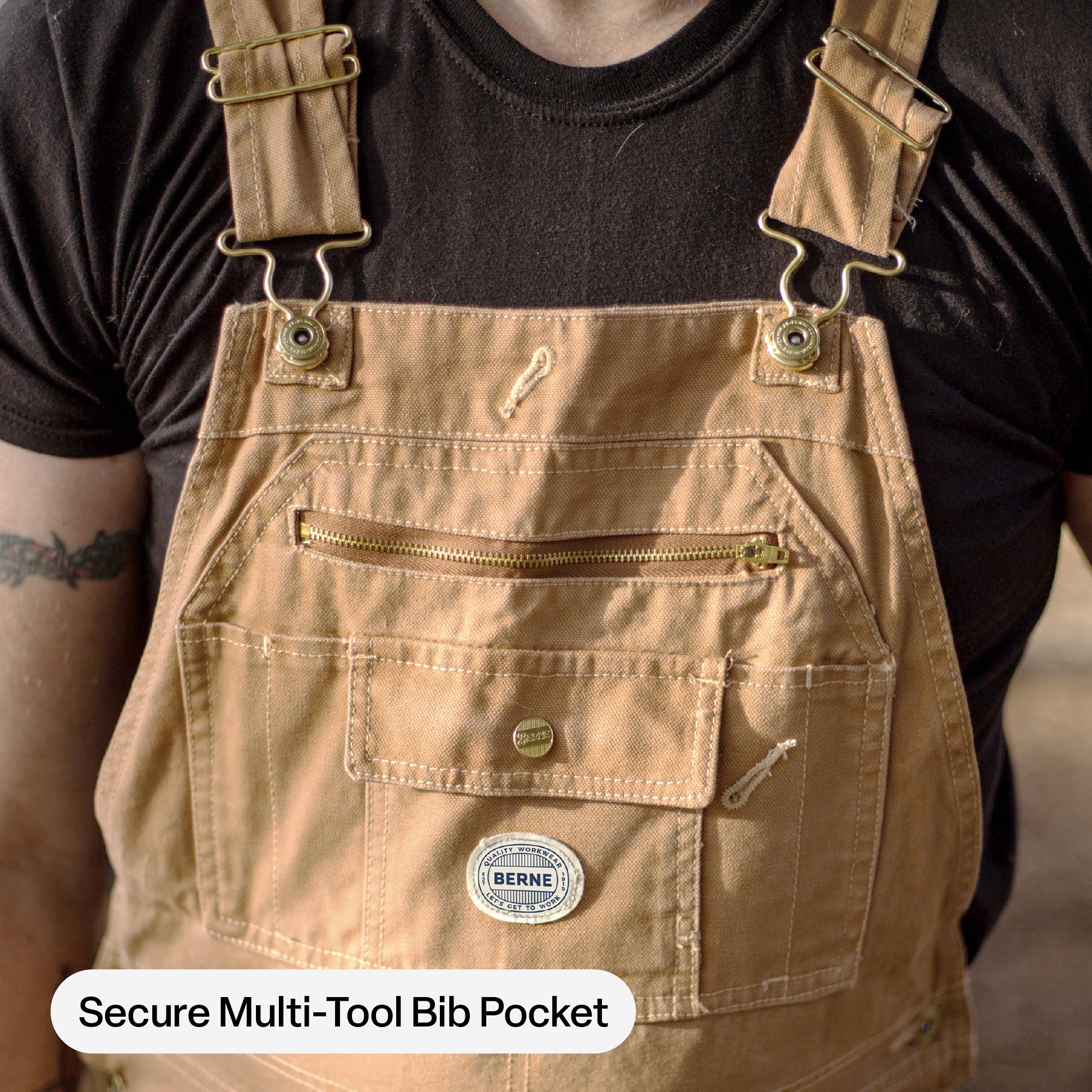 Men's Vintage Washed Duck Bib Overall – Berne Apparel