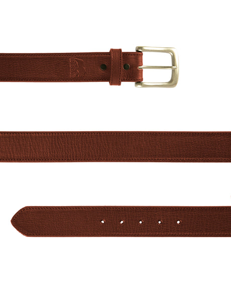 BACBLKBR Berne Genuine Pebbled Leather Belt