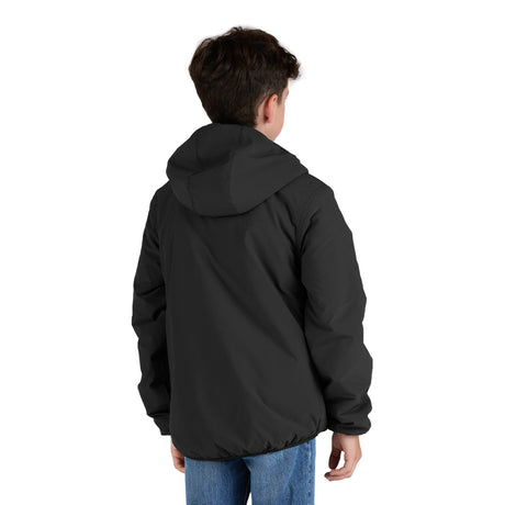 BHJ21BK Youth Reversible Sherpa-Lined Hooded Jacket