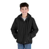 BHJ21BK Youth Reversible Sherpa-Lined Hooded Jacket