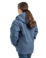 BHJ41SLB Girls' Sherpa-Lined Softstone Duck Hooded Jacket