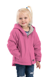 BHJ41TDRE Toddler Girls' Sherpa-Lined Softstone Hooded Coat