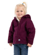 BHJ41TPLM Toddler Girls' Sherpa-Lined Softstone Hooded Coat