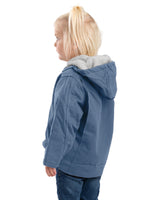 BHJ41TSLB Toddler Girls' Sherpa-Lined Softstone Hooded Coat